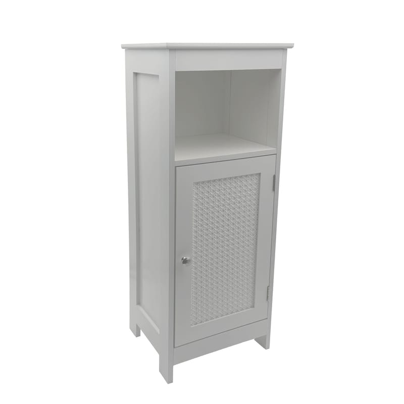 Morano Badrumsskåp 30x80 cm Wienerflätning - vit och silverfärgad - Förvaring - Badrumsförvaring & tvättstuga inredning - Badrumsskåp