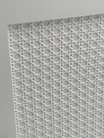 Morano Badrumsskåp 30x80 cm Wienerflätning - vit och silverfärgad - Förvaring - Badrumsförvaring & tvättstuga inredning - Badrumsskåp