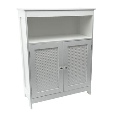 Moreri Badrumsskåp 60 cm Wienerflätning - vit och silverfärgad - Förvaring - Badrumsförvaring & tvättstuga inredning - Badrumsskåp