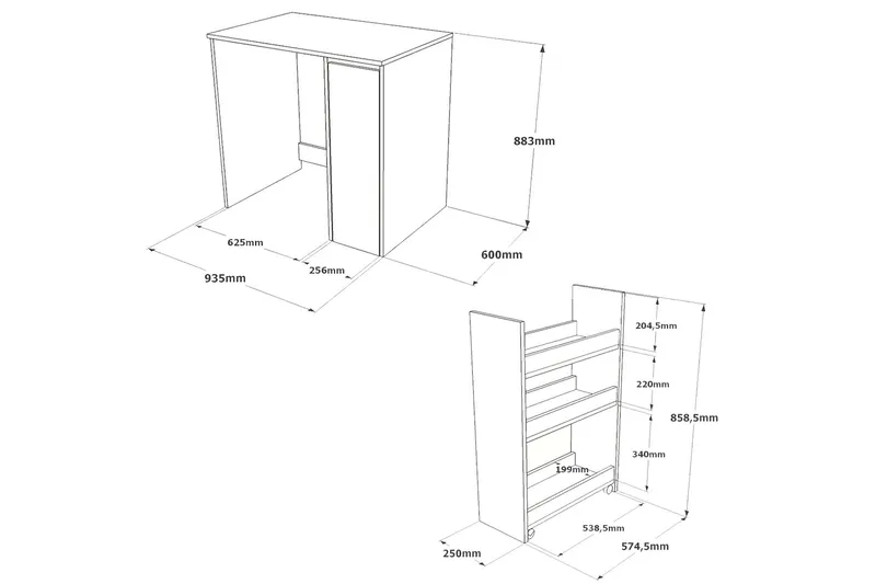 Rinorea Badrumsförvaring 93,5x88,3 cm - Brun - Förvaring - Badrumsförvaring & tvättstuga inredning