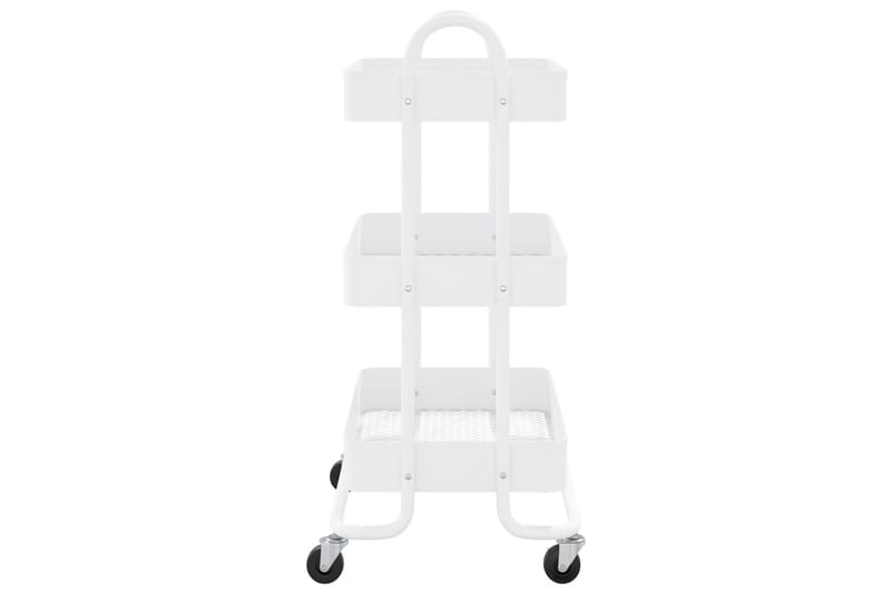 Rullvagn 3 våningar vit 43x34x79 cm stål - Vit - Förvaring - Badrumsförvaring & tvättstuga inredning - Rullvagn badrum