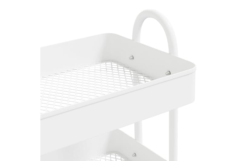 Rullvagn 3 våningar vit 43x34x79 cm stål - Vit - Förvaring - Badrumsförvaring & tvättstuga inredning - Rullvagn badrum