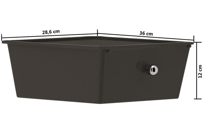 Förvaringsvagn 4 lådor svart plast - Svart - Rullvagn badrum