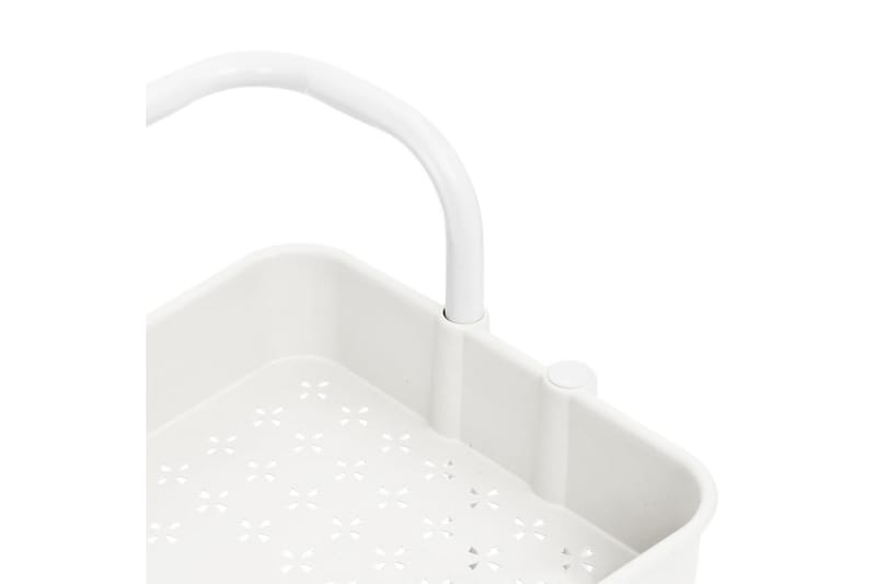 Rullvagn 3 våningar vit 42x25x83,5 cm järn och ABS - Vit - Förvaring - Badrumsförvaring & tvättstuga inredning - Rullvagn badrum