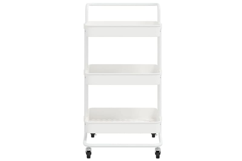 Rullvagn 3 våningar vit 42x25x83,5 cm järn och ABS - Vit - Förvaring - Badrumsförvaring & tvättstuga inredning - Rullvagn badrum