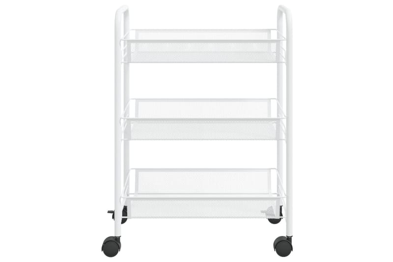 Rullvagn 3 våningar vit 46x26x64 cm järn - Vit - Förvaring - Badrumsförvaring & tvättstuga inredning - Rullvagn badrum