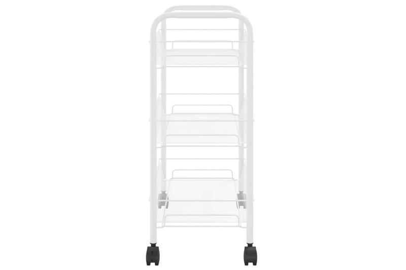 Rullvagn 3 våningar vit 46x26x64 cm järn - Vit - Förvaring - Badrumsförvaring & tvättstuga inredning - Rullvagn badrum
