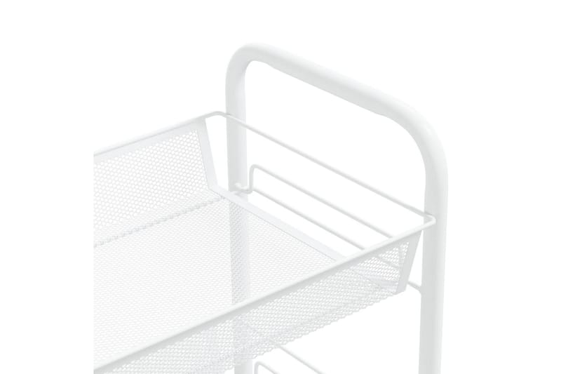 Rullvagn 4 våningar vit 46x26x85 cm järn - Vit - Förvaring - Badrumsförvaring & tvättstuga inredning - Rullvagn badrum