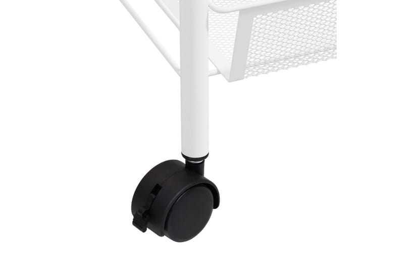Rullvagn 4 våningar vit 46x26x85 cm järn - Vit - Förvaring - Badrumsförvaring & tvättstuga inredning - Rullvagn badrum