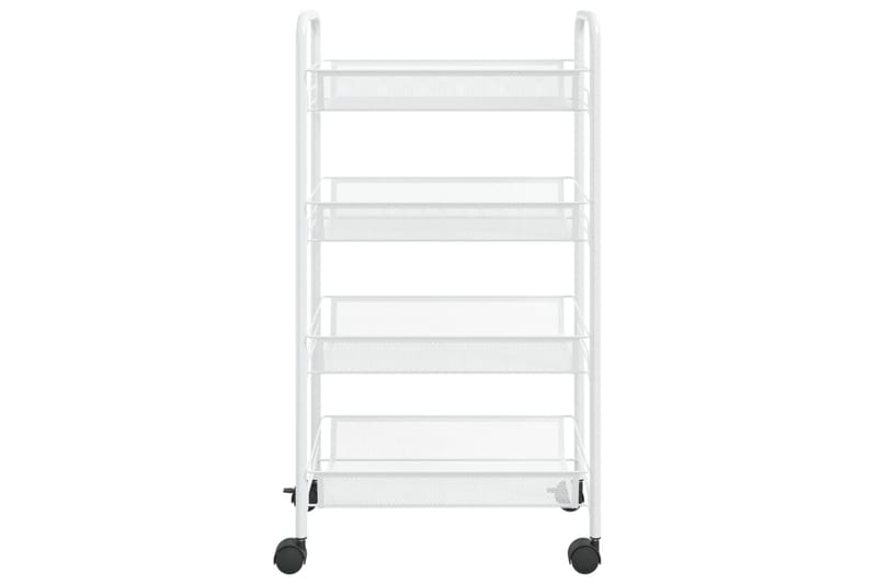Rullvagn 4 våningar vit 46x26x85 cm järn - Vit - Förvaring - Badrumsförvaring & tvättstuga inredning - Rullvagn badrum