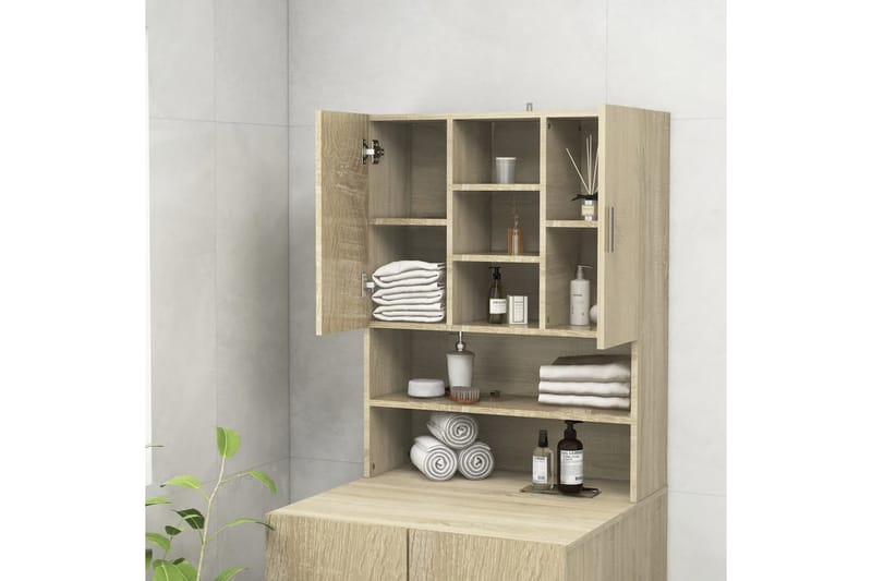 Tvättmaskinsskåp sonoma-ek 70,5x25,5x90 cm - Förvaring - Badrumsförvaring & tvättstuga inredning - Badrumsskåp