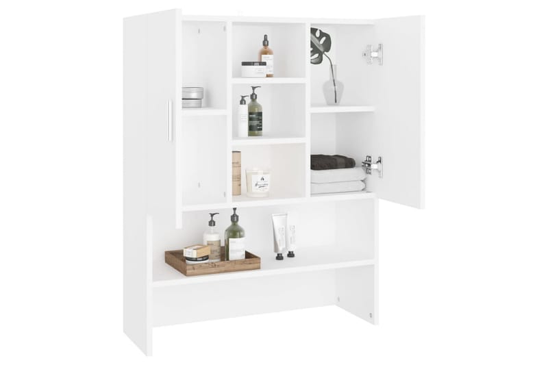 Tvättmaskinsskåp vit 70,5x25,5x90 cm - Förvaring - Badrumsförvaring & tvättstuga inredning - Badrumsskåp