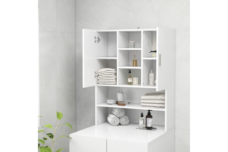 Tvättmaskinsskåp vit 70,5x25,5x90 cm - Förvaring - Badrumsförvaring & tvättstuga inredning - Badrumsskåp
