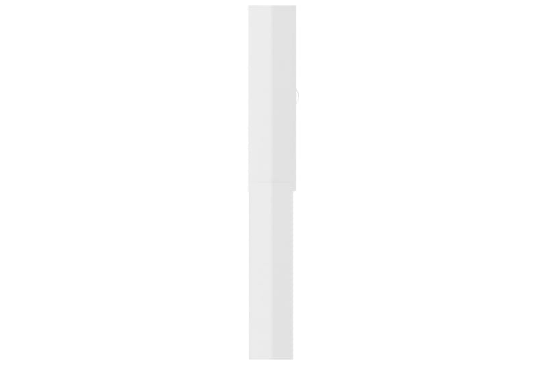 Tvättmaskinsskåp vit högglans 64x25,5x190 cm - Förvaring - Badrumsförvaring & tvättstuga inredning - Badrumsskåp