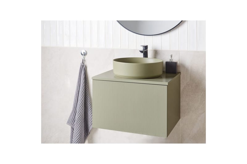 Tvättställsskåp Alzira Grön, 60x52x40 cm - Grön, 60x52x40 cm - Förvaring - Badrumsförvaring & tvättstuga inredning - Badrumsskåp