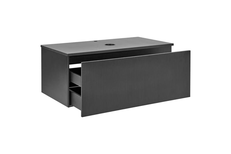Tvättställsskåp Alzira Svart, 100x52x40 cm - Svart, 100x52x40 cm - Förvaring - Badrumsförvaring & tvättstuga inredning - Badrumsskåp