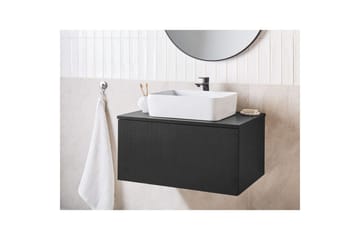 Tvättställsskåp Alzira Svart, 80x52x40 cm - Svart, 80x52x40 cm - Förvaring - Badrumsförvaring & tvättstuga inredning - Badrumsskåp