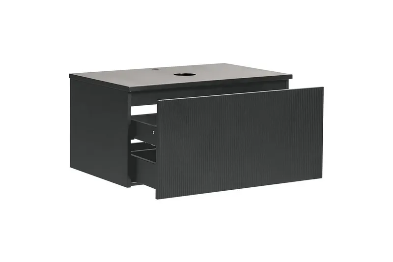 Tvättställsskåp Alzira Svart, 80x52x40 cm - Svart, 80x52x40 cm - Förvaring - Badrumsförvaring & tvättstuga inredning - Badrumsskåp