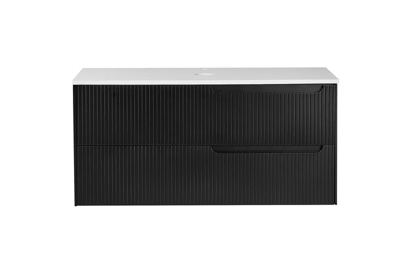 Tvättställsskåp Quintela Svart, Vit, 100x52x48 cm - Svart, Vit, 100x52x48 cm - Förvaring - Badrumsförvaring & tvättstuga inredning - Badrumsskåp
