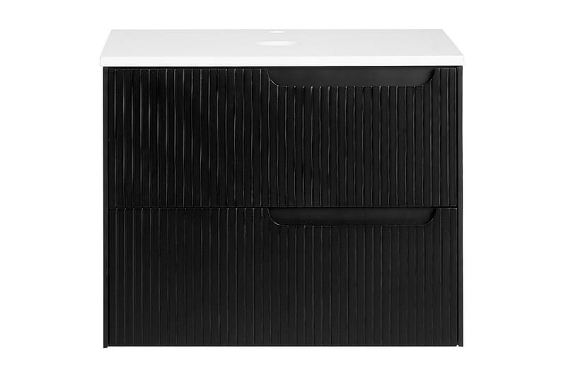 Tvättställsskåp Quintela Svart, Vit, 60x52x48 cm - Svart, Vit, 60x52x48 cm - Förvaring - Badrumsförvaring & tvättstuga inredning - Badrumsskåp