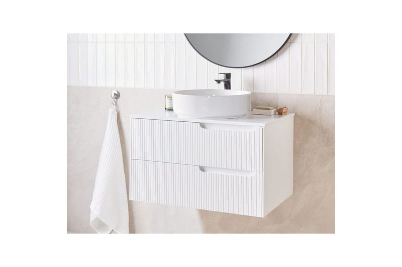 Tvättställsskåp Quintela Vit, 80x52x48 cm - Vit, 80x52x48 cm - Förvaring - Badrumsförvaring & tvättstuga inredning - Badrumsskåp