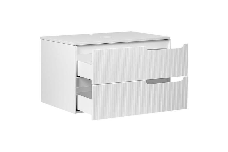 Tvättställsskåp Quintela Vit, 80x52x48 cm - Vit, 80x52x48 cm - Förvaring - Badrumsförvaring & tvättstuga inredning - Badrumsskåp