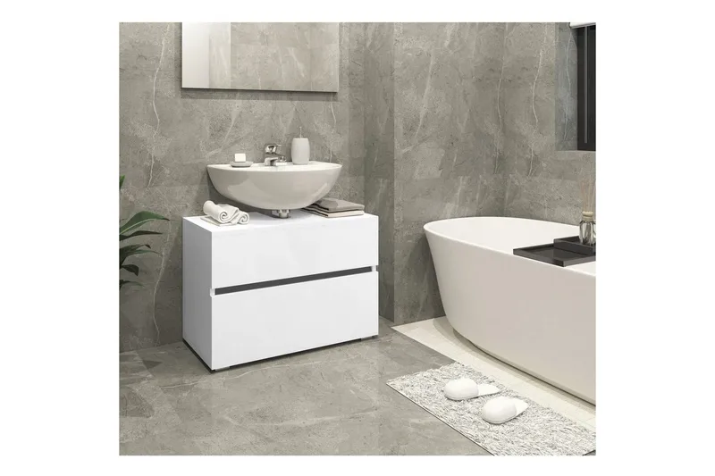 Tvättställsskåp Wisla 80x35x55 cm, Vit - 80x35x55 cm, Vit - Förvaring - Badrumsförvaring & tvättstuga inredning - Badrumsskåp