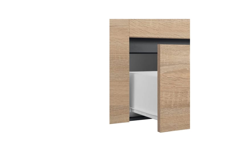 Tvättställsskåp Wisla 80x45x53 cm, Antracit/Ek - 80x45x53 cm, Antracit/Ek - Förvaring - Badrumsförvaring & tvättstuga inredning - Badrumsskåp