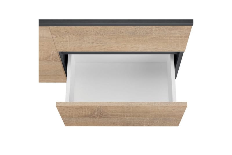 Tvättställsskåp Wisla 80x45x53 cm, Antracit/Ek - 80x45x53 cm, Antracit/Ek - Förvaring - Badrumsförvaring & tvättstuga inredning - Badrumsskåp