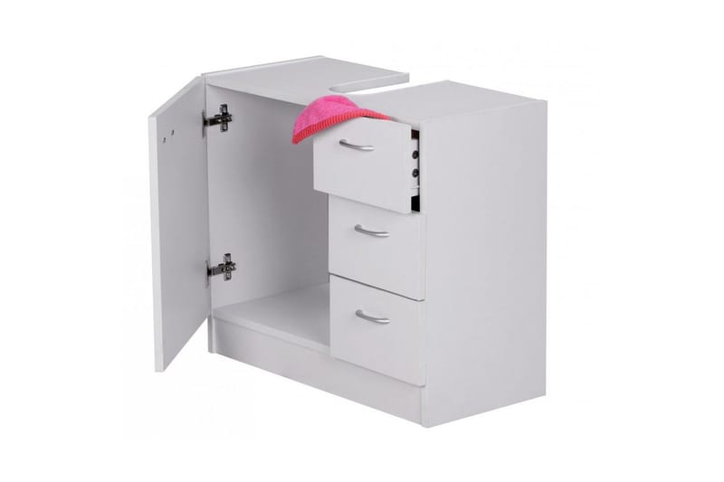 Tvättställsskåp Wohnling Folierad spånskiva 1 dörr 3 lådor modern - Förvaring - Badrumsförvaring & tvättstuga inredning - Badrumsskåp