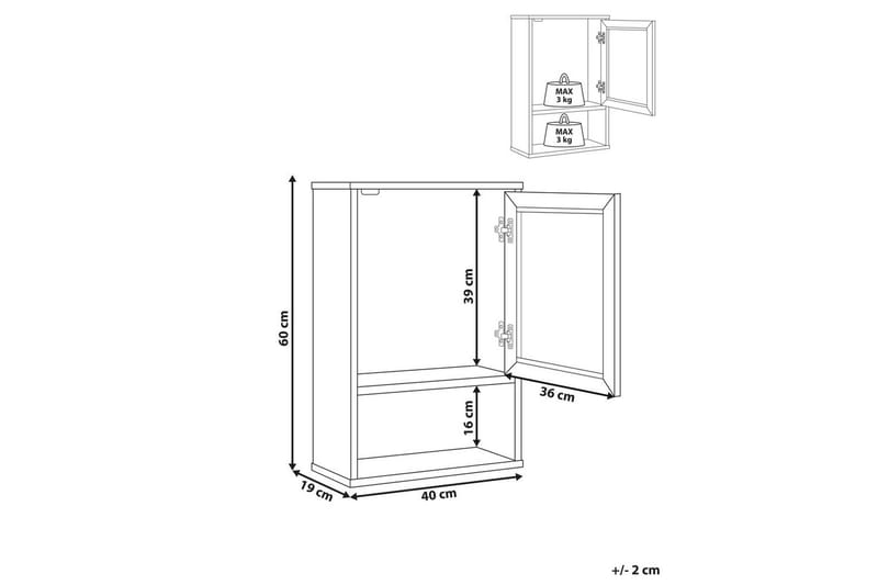 Väggskåp Rosell - Förvaring - Badrumsförvaring & tvättstuga inredning - Badrumsskåp