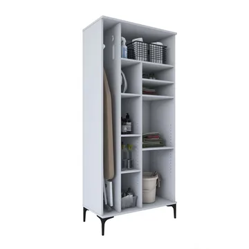 Vestor Badrumsskåp 90x198,6x45 cm - Vit - Förvaring - Badrumsförvaring & tvättstuga inredning - Badrumsskåp