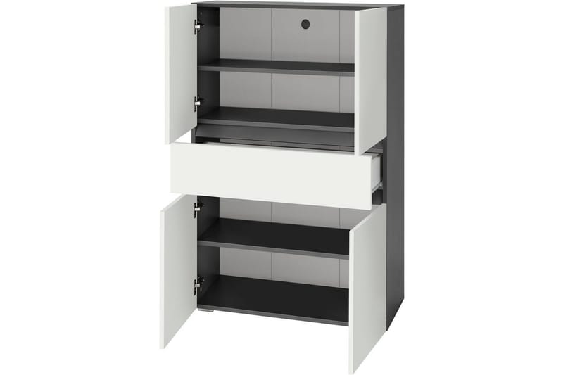 Wisla Högskåp till Badrum 130x76x35 cm - Grå - Förvaring - Badrumsförvaring & tvättstuga inredning - Badrumsskåp