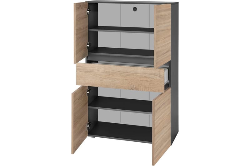 Wisla Högskåp till Badrum 130x76x35 cm - Grå - Förvaring - Badrumsförvaring & tvättstuga inredning - Badrumsskåp