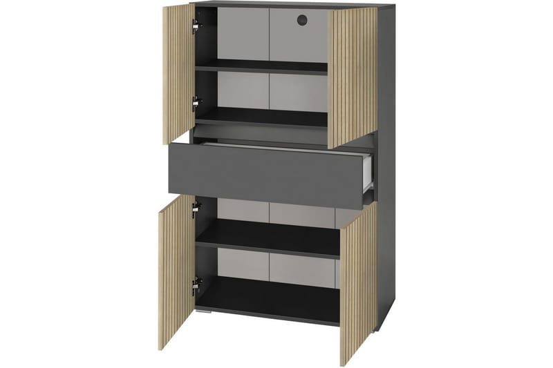 Wisla Högskåp till Badrum 130x76x35 cm - Grå - Förvaring - Badrumsförvaring & tvättstuga inredning - Badrumsskåp