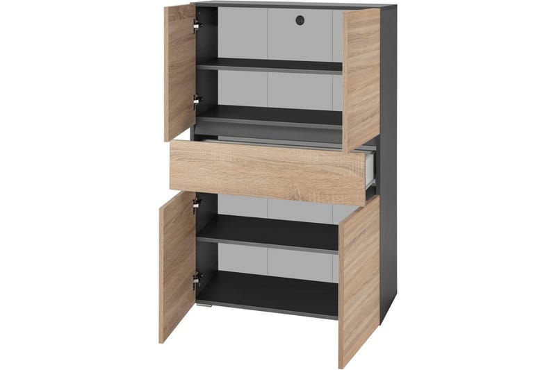 Wisla Högskåp till Badrum 130x76x35 cm - Grå - Förvaring - Badrumsförvaring & tvättstuga inredning - Badrumsskåp