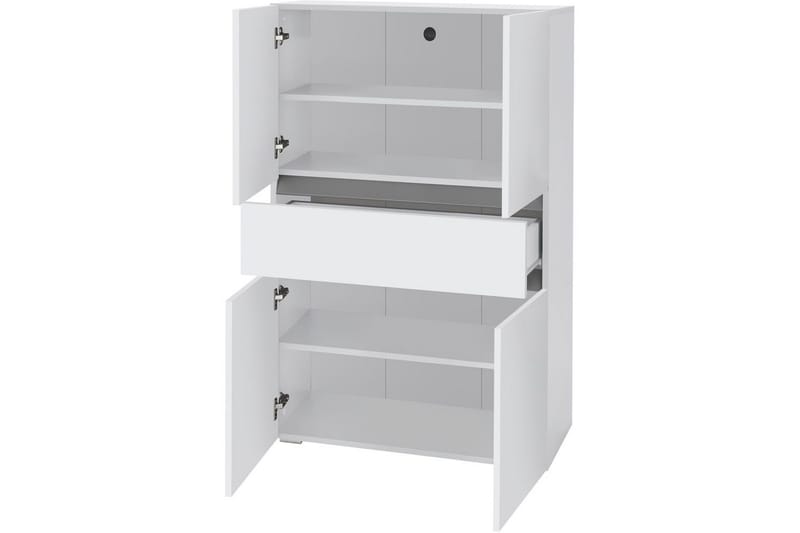 Wisla Högskåp till Badrum 130x76x35 cm - Vit - Förvaring - Badrumsförvaring & tvättstuga inredning - Badrumsskåp