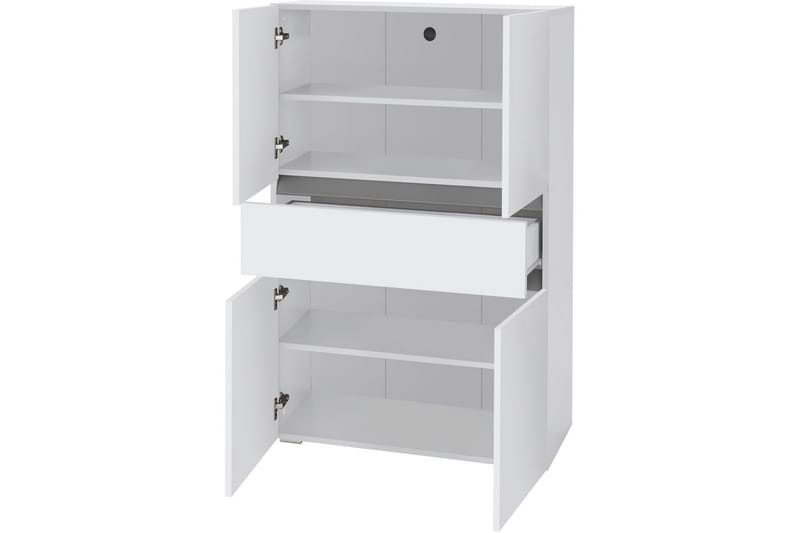 Wisla Högskåp till Badrum 130x76x35 cm - Vit - Förvaring - Badrumsförvaring & tvättstuga inredning - Badrumsskåp