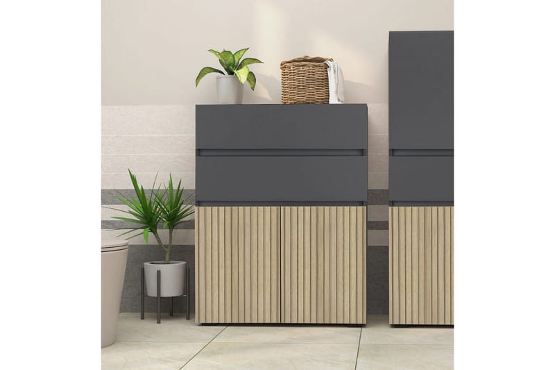 Wisla Högskåp till Badrum 98x76x35 cm - Natur - Förvaring - Badrumsförvaring & tvättstuga inredning - Badrumsskåp