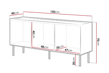 Akie Byrå 150 cm - Grön - Förvaring - Förvaringsmöbler - Byrå