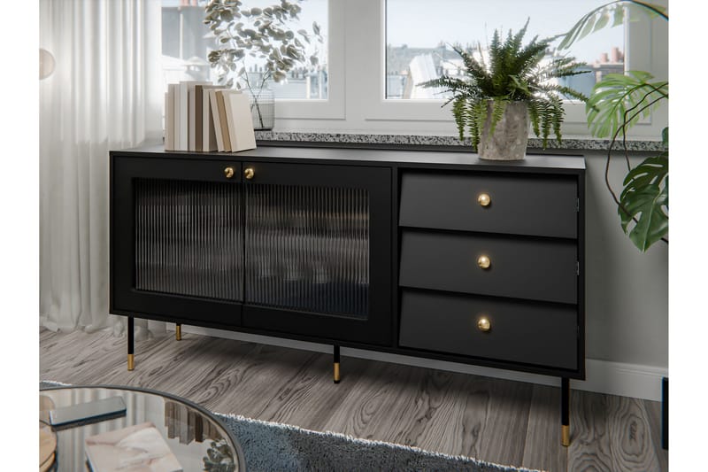 Akilesh Byrå 150 cm - Svart - Förvaring - Förvaringsmöbler - Byrå