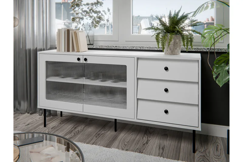 Akilesh Byrå 150 cm - Vit - Förvaring - Förvaringsmöbler - Byrå