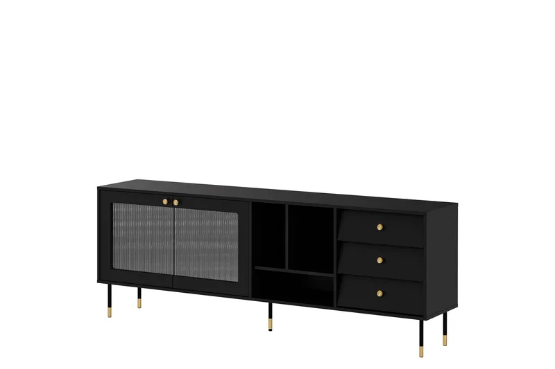 Akilesh Byrå 200 cm, Svart