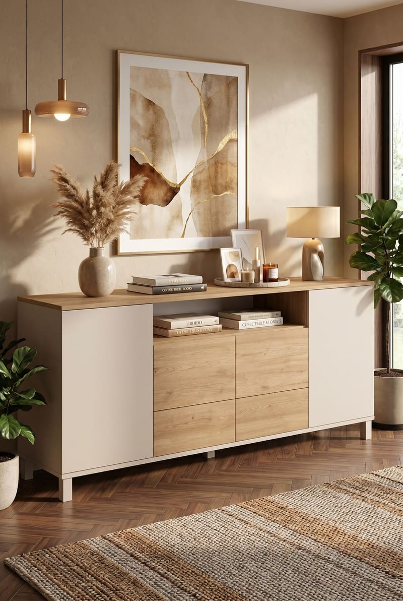Aldarte Konsolbord 180x82,4x44,5 cm - sandek - Förvaring - Förvaringsmöbler - Skänkar & sideboards