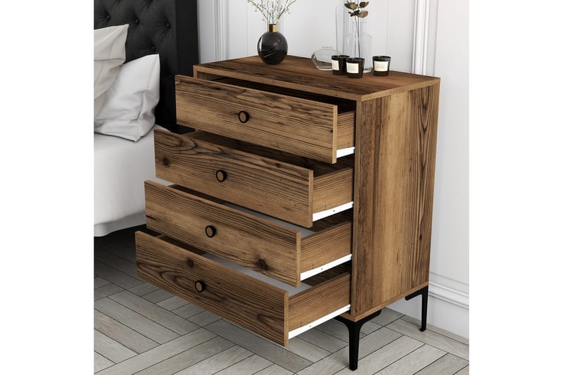 AMEIAS Byrå 76x90,7 cm Brun - Förvaring - Förvaringsmöbler - Byrå