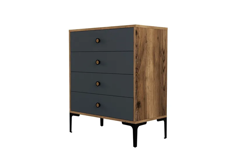 Ameias Byrå 76x90,7 cm Brun/Antracit, Hanah Home
