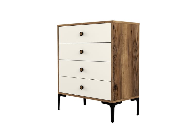 AMEIAS Byrå 76x90,7 cm Brun/Beige - Förvaring - Förvaringsmöbler - Byrå