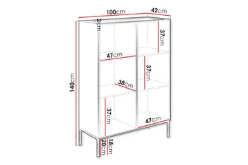 Amelus Byrå 100 cm - Brun - Förvaring - Förvaringsmöbler - Byrå
