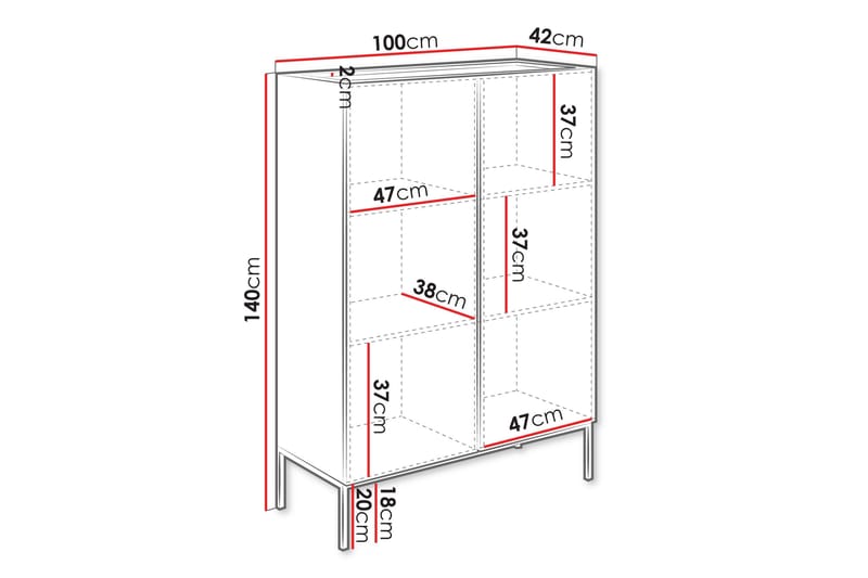 Amelus Byrå 100 cm - Brun - Förvaring - Förvaringsmöbler - Byrå
