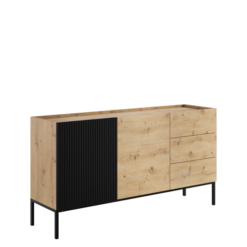 Amelus Skänk 150x42 cm - Brun/Svart - Förvaring - Förvaringsmöbler - Skänkar & sideboards